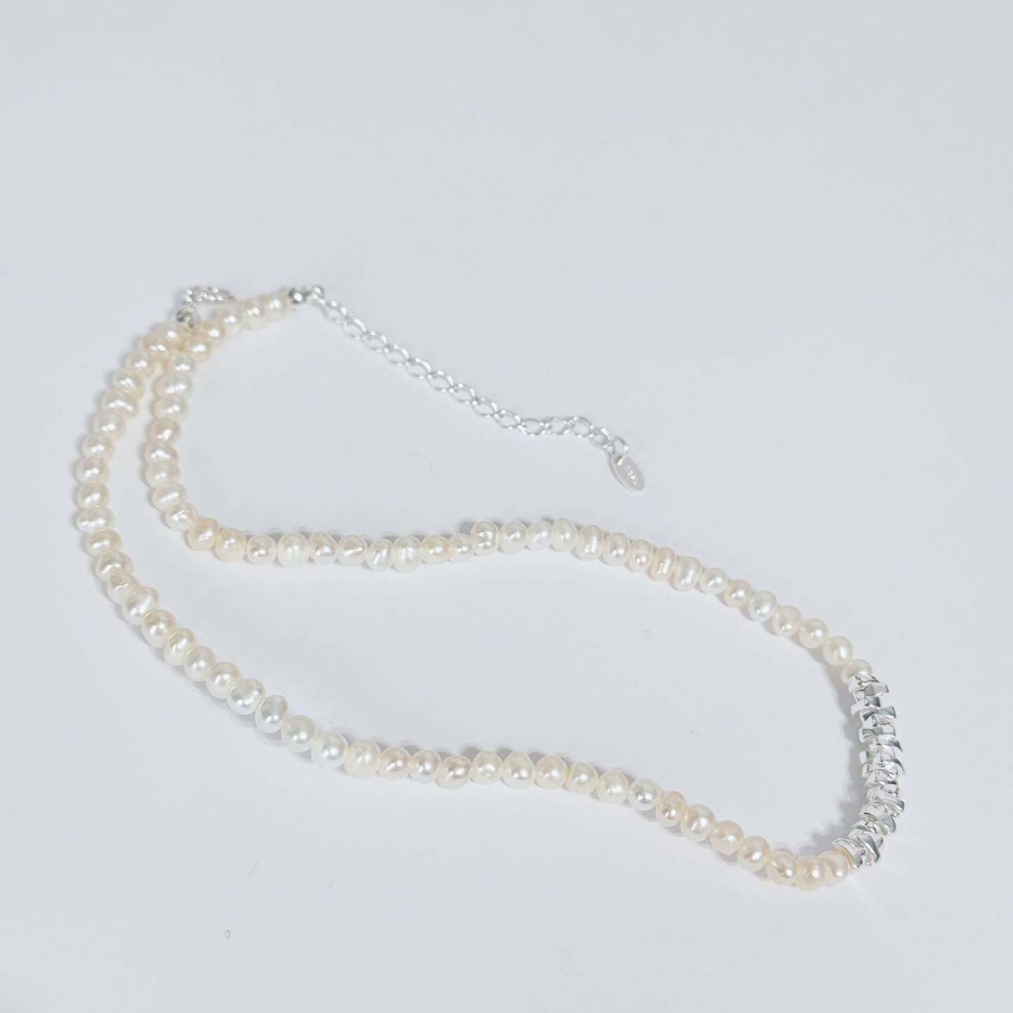 Akoya Pearl sterling silver necklace 925 silver women's necklace Vintage | Mix Mix Style [Hot Seller]-Mix MIx Style