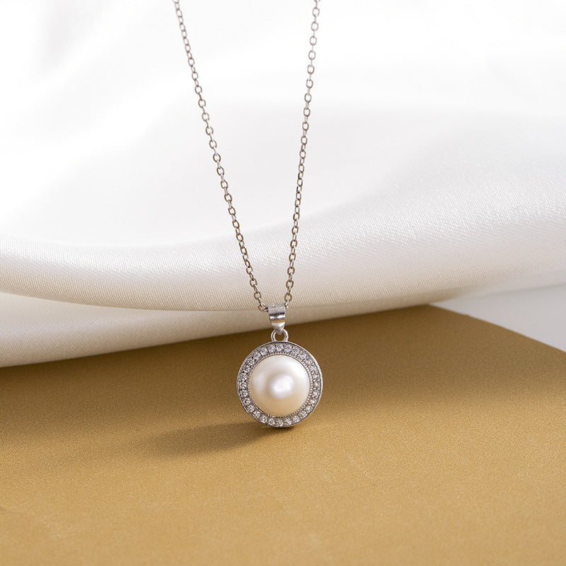 Pearl Mabe Beads 18k White Gold Plated Necklace Mix Mix Style [Hot Seller]-Mix MIx Style