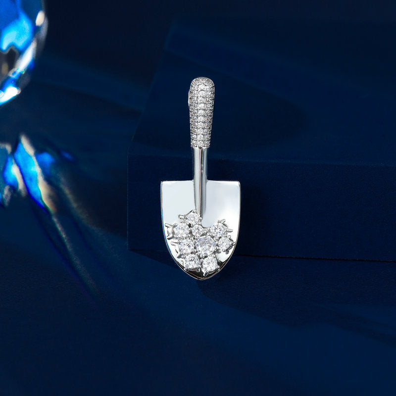 Niche creative design suit jacket accessories cardigan anti-exposure pin unisex gold shovel small brooch-Mix MIx Style