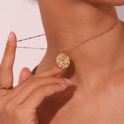 Colored Diamond Eyes Star and Moon Necklace Earrings Ring Vintage Jewelry [Hot Seller]-Mix MIx Style