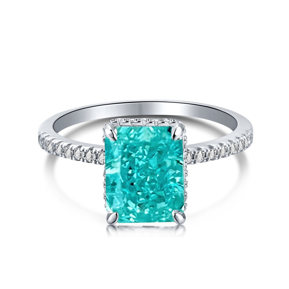 Moissanite Jewelry 18k White Gold Plated Moissanite Ring-Mix MIx Style