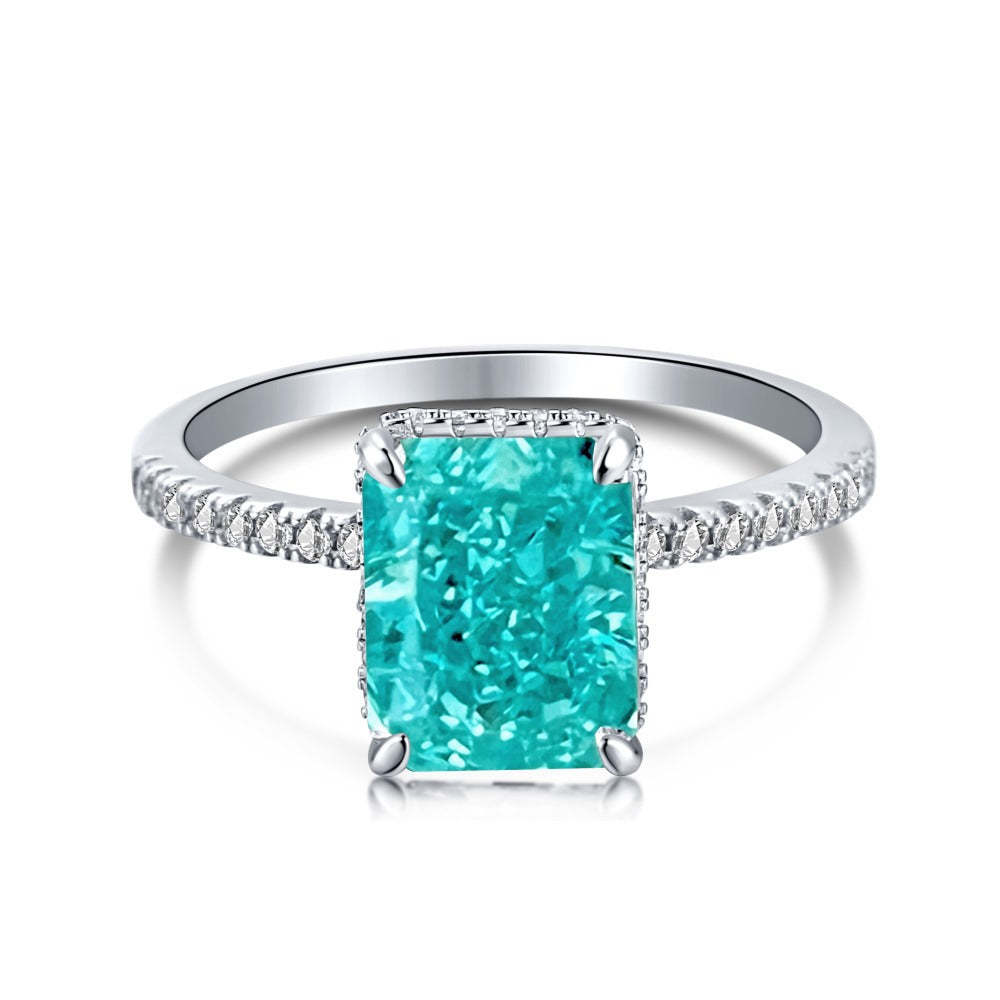 Moissanite Jewelry 18k White Gold Plated Moissanite Ring-Mix MIx Style