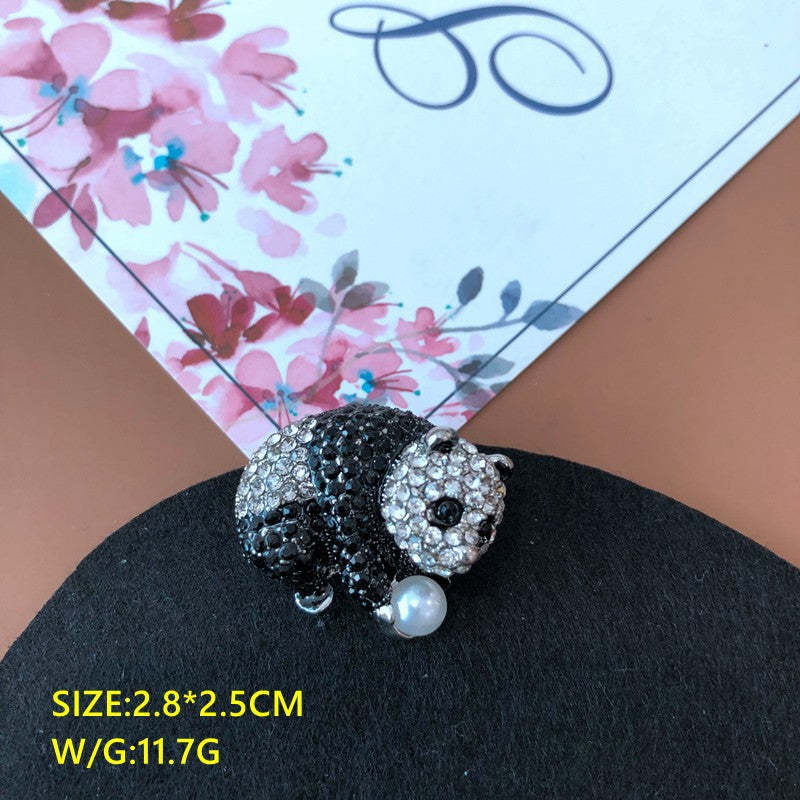 Colorful Diamond drop glaze brooch pin cute animals owl, panda, swan, elephant | Mix Mix Style [Hot Seller]-Mix MIx Style