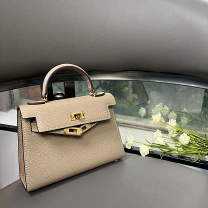 The second generation of Kelly bag women's mini leather bag  handbag high-quality messenger bag | Mix Mix Style [Hot Seller]-Mix MIx Style