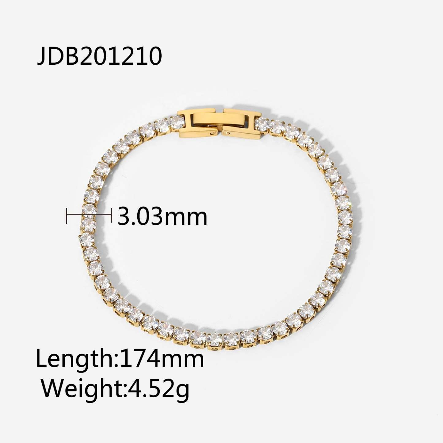 Colorful Moissanite Diamonds 14K Gold Plated Bracelets | Mix Mix Style-Mix MIx Style