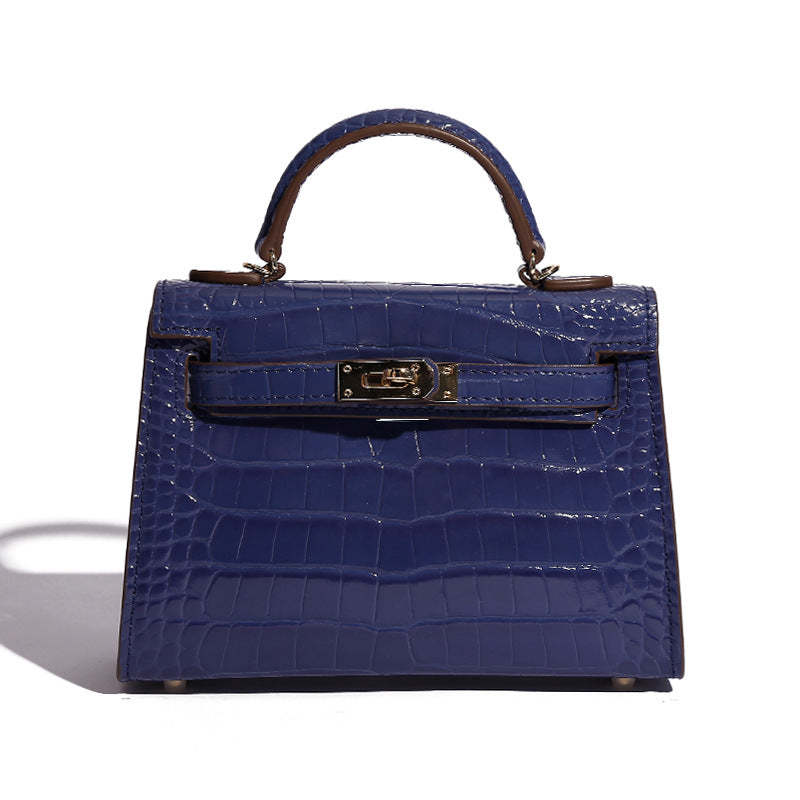 High-quality crocodile pattern Kelly bag second generation mini handbag  messenger Handbags | Mix Mix Style [Hot Seller]-Mix MIx Style