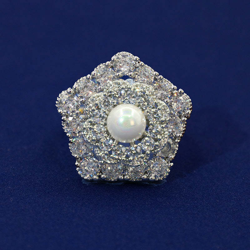 The same style as Douyin, summer personalized design, fashionable rotating sunflower ring for women, light luxury temperament, high-end index finger ring-Mix MIx Style