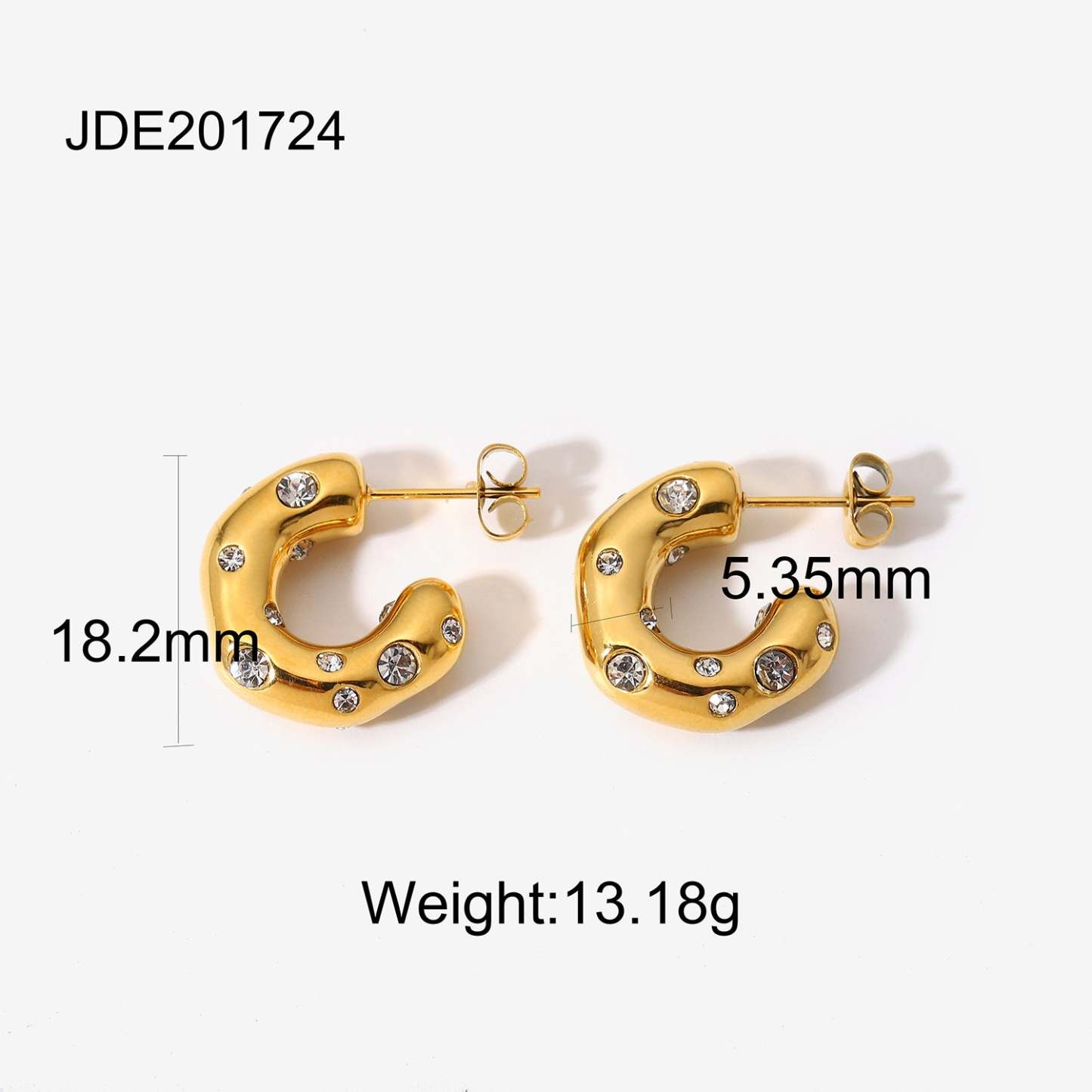 Multicolor - White Akoya Pearls - Moissanite Diamonds Elegant 18k Vermeil Gold Plated Hoop Earrings | Mix Mix Style-Mix MIx Style