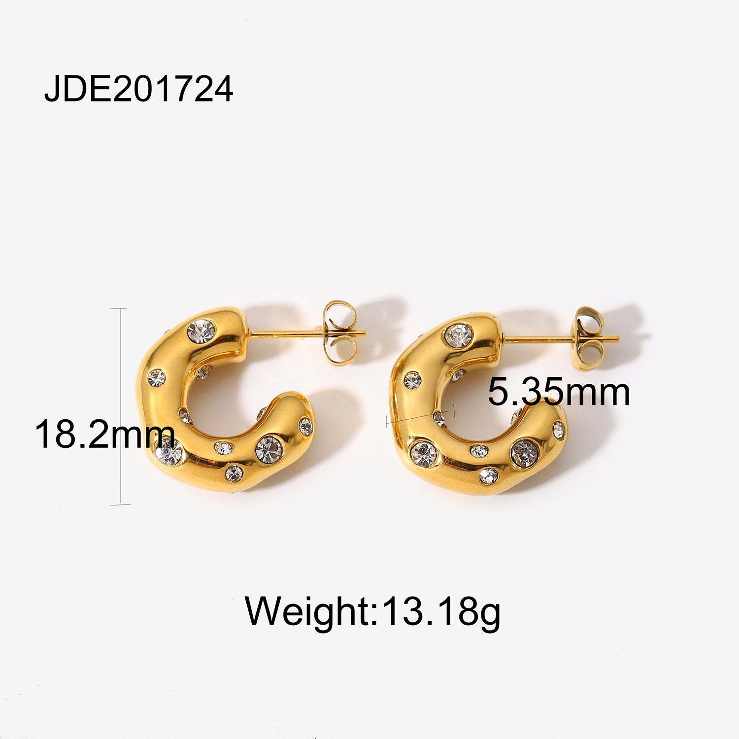 Multicolor - White Akoya Pearls - Moissanite Diamonds Elegant 18k Vermeil Gold Plated Hoop Earrings | Mix Mix Style-Mix MIx Style