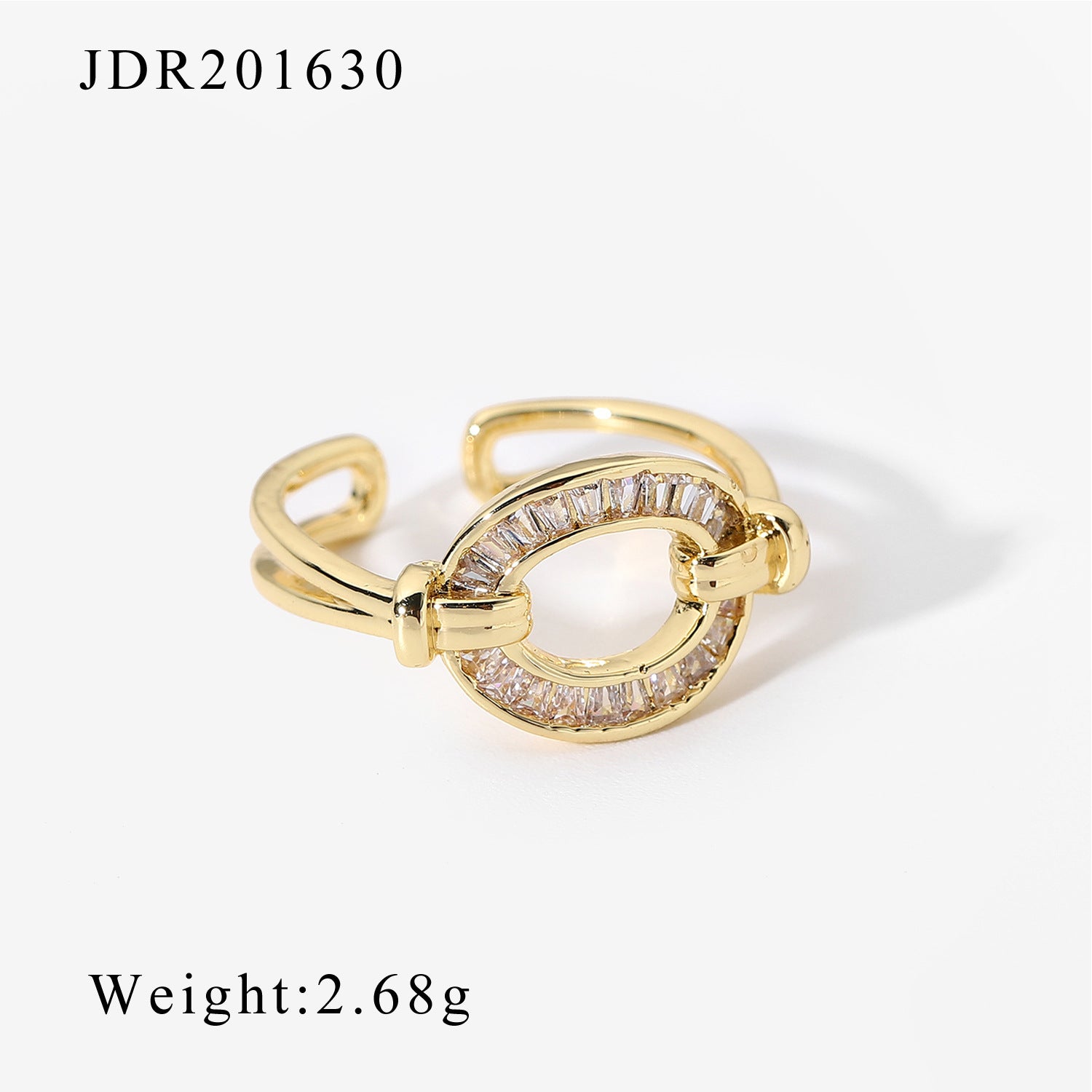 18k Gold Plated High-End Moissanites Opening Ring | Mix Mix Style [Hot Seller]-Mix MIx Style