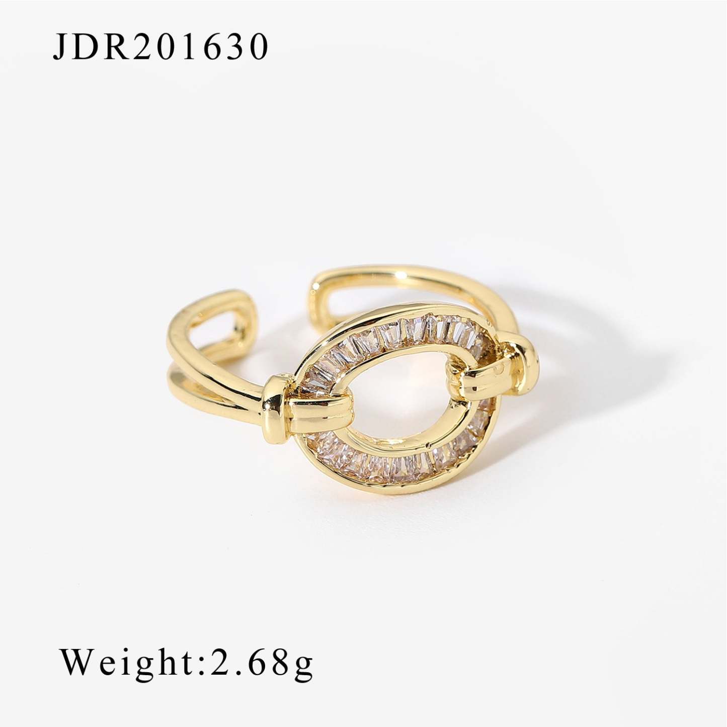 18k Gold Plated High-End Moissanites Opening Ring | Mix Mix Style [Hot Seller]-Mix MIx Style