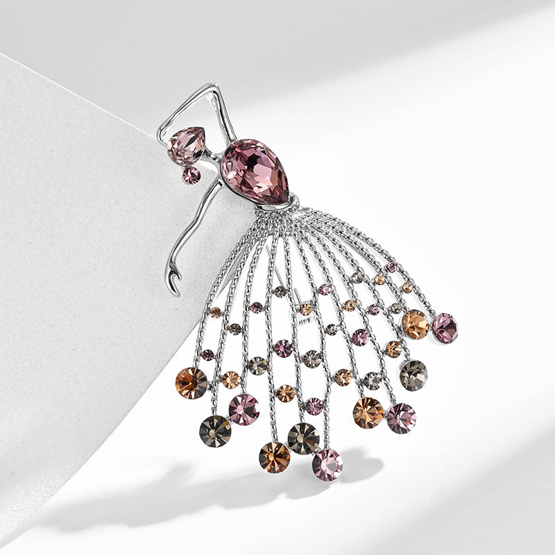 New design, elegant temperament, exquisite luxury, sweet and fresh dancer brooch, anti-exposure accessories, one piece dropshipping-Mix MIx Style