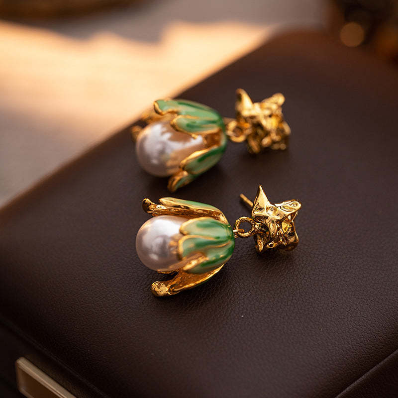Pearl Flower Earrings Women's Retro High-Quality 2024 Spring and Summer New Earrings Niche Style Fashionable Earrings-Mix MIx Style
