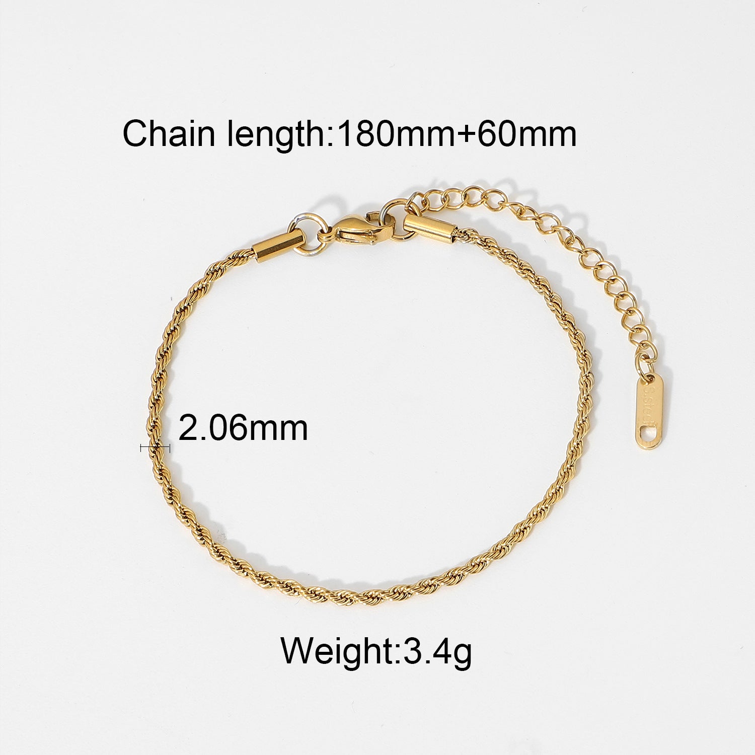 Classic Green Moissanite 18k Gold-plated Chain Bracelet | Mix Mix Style [Hot Seller]-Mix MIx Style