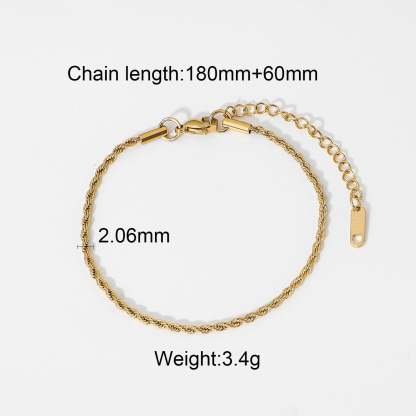 Classic Green Moissanite 18k Gold-plated Chain Bracelet | Mix Mix Style [Hot Seller]-Mix MIx Style