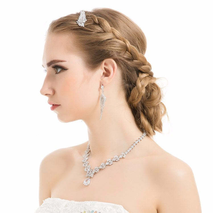 White Tassel Dazzling Moissanite Diamonds Luxury 18k White Gold Plated Vintage Drop Earrings | Mix Mix Style-Mix MIx Style