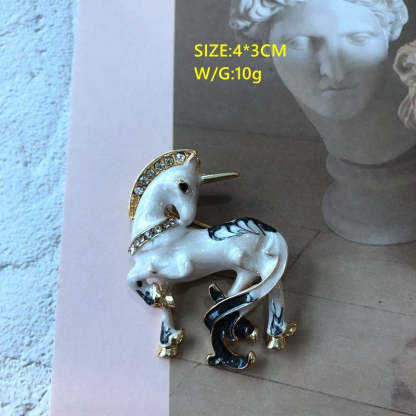 Cute colorful  diamond pearl elegant  glaze pin brooch bird, cat, elephant, dragonfly | Mix Mix Style [Hot Seller]-Mix MIx Style