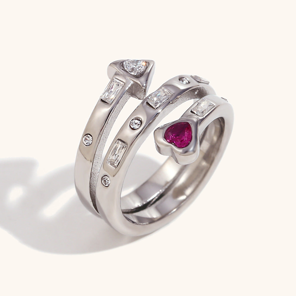 Bow/Butterfly/Heart Styles Open Retro Classic Diamonds Dainty 18k Vermeil Gold Plated Ring Jewelry | Mix Mix Style-Mix MIx Style