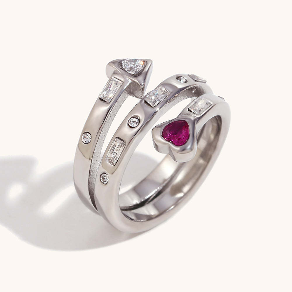 Bow/Butterfly/Heart Styles Open Retro Classic Diamonds Dainty 18k Vermeil Gold Plated Ring Jewelry | Mix Mix Style-Mix MIx Style