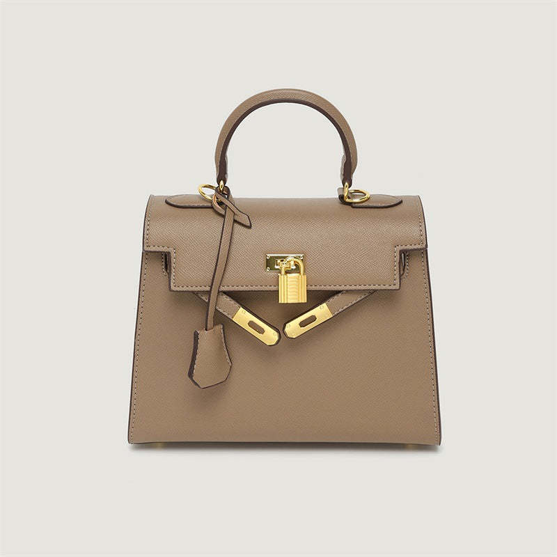 Crossbody women's bag spring and summer second generation Kelly bag Kelly palm pattern handbag high-end shoulder bag platinum bag-Mix MIx Style