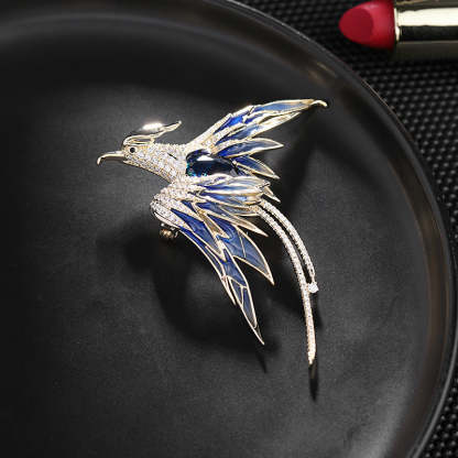 Light luxury high-end Chinese style phoenix brooch women's elegant coat corsage accessories 2022 autumn and winter new clothing-Mix MIx Style