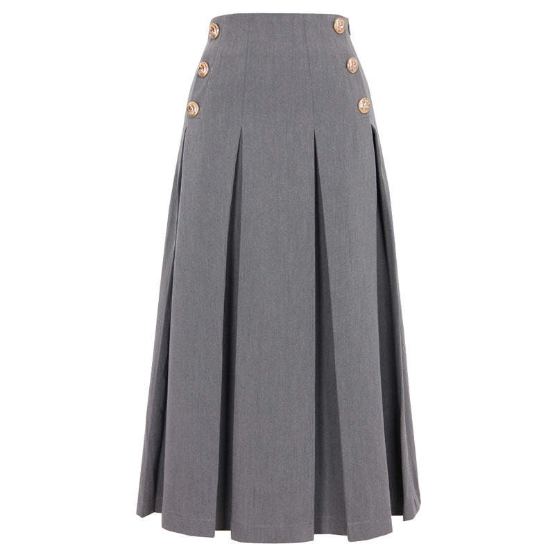 Ready stock 2024 spring and summer new high-end fashion popular ladies all-match mid-length skirt high quality foreign trade source-Mix MIx Style