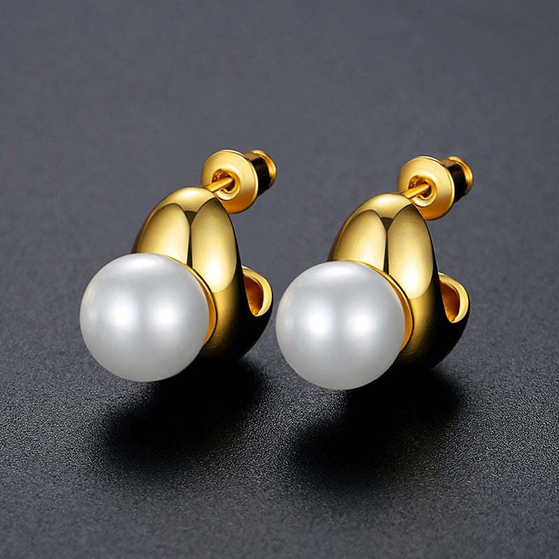 Jinse cross-border European and American new fashion ladies earrings banquet temperament pearl accessories earrings manufacturers wholesale earrings-Mix MIx Style