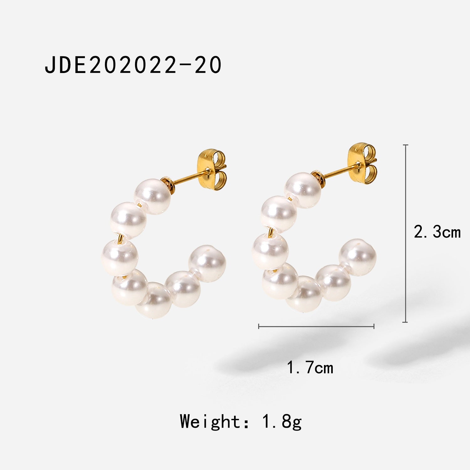 Classic Timeless White Akoya Pearls & Moissanite Diamonds Elegant 18k Vermeil Gold Plated Hoop/Drop Earrings | Mix Mix Style-Mix MIx Style