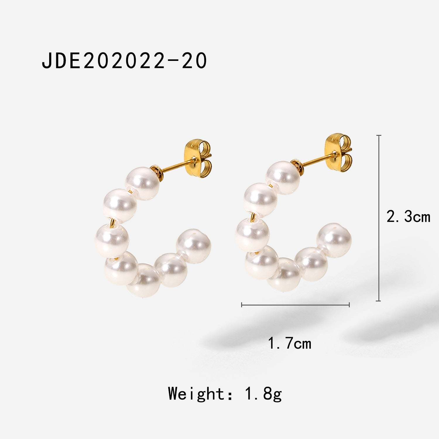 Classic Timeless White Akoya Pearls & Moissanite Diamonds Elegant 18k Vermeil Gold Plated Hoop/Drop Earrings | Mix Mix Style-Mix MIx Style