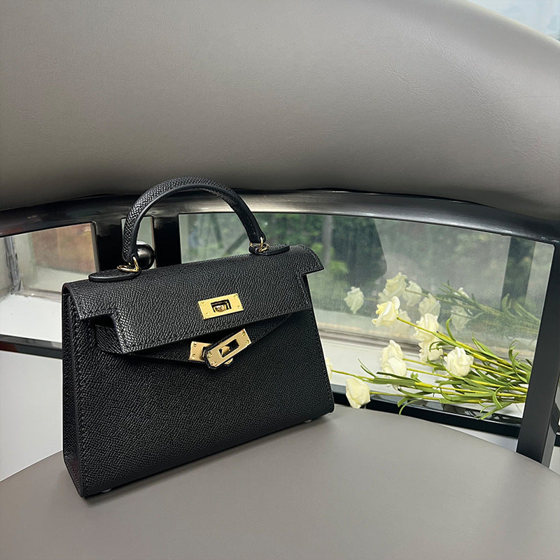 The second generation of Kelly bag women's mini leather bag  handbag high-quality messenger bag | Mix Mix Style [Hot Seller]-Mix MIx Style