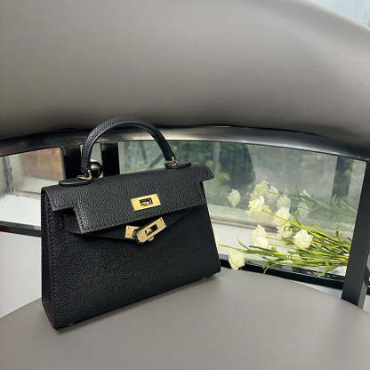 The second generation of Kelly bag women's mini leather bag  handbag high-quality messenger bag | Mix Mix Style [Hot Seller]-Mix MIx Style