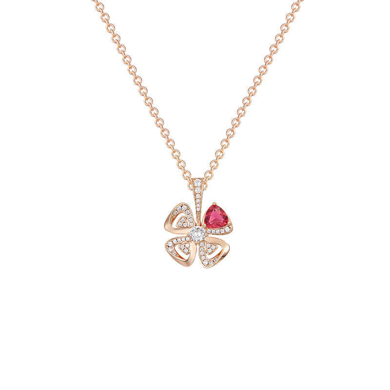 Autumn and winter new cross-border blooming blooming flower necklace gold-plated flower pendant lady texture ladies floral clavicle chain-Mix MIx Style