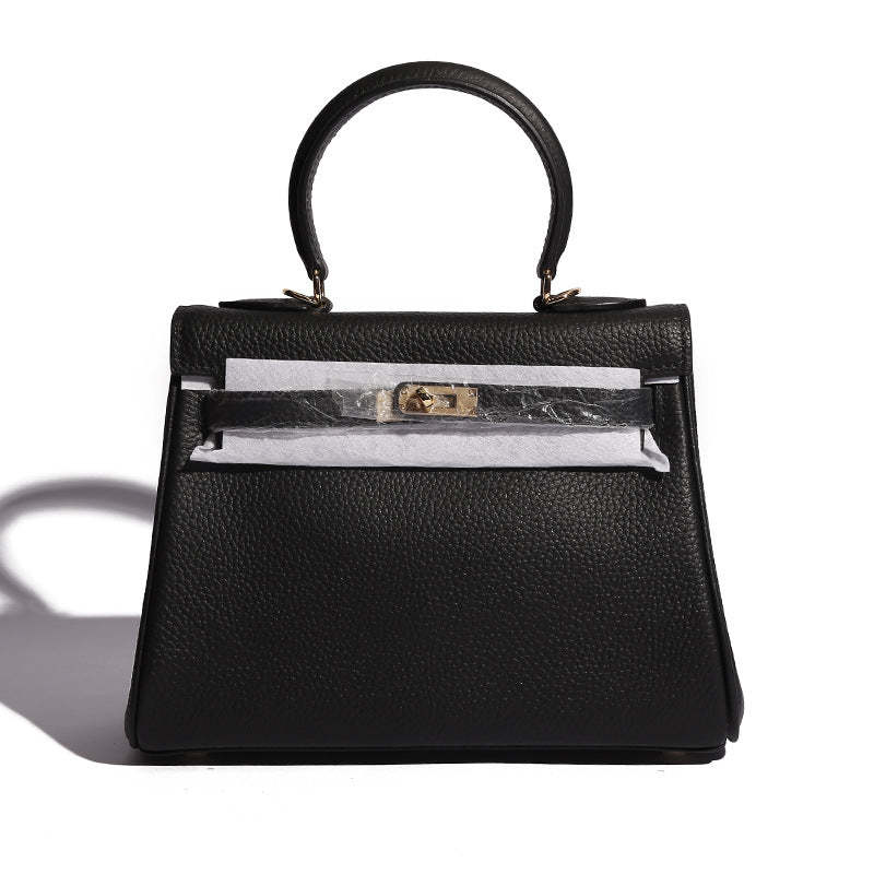 Litchi grain togo cowhide inner seam Kelly bag genuine leather women's handbag high-grade temperament shoulder messenger bag women-Mix MIx Style