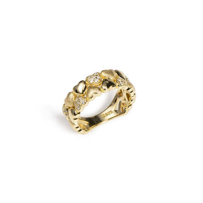 Sterling silver love ring S925 silver European and American light luxury temperament fashion niche brushed ring wholesale-Mix MIx Style