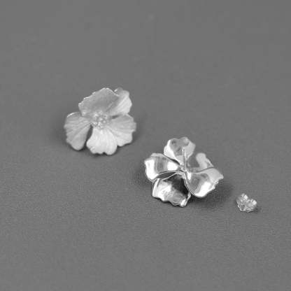Looking for the original Midsummer Night's Dream sterling silver French new Chinese style high-end peony flower earrings-Mix MIx Style