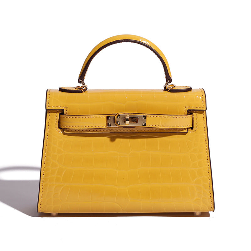 High-quality crocodile pattern Kelly bag second generation mini handbag  messenger Handbags | Mix Mix Style [Hot Seller]-Mix MIx Style