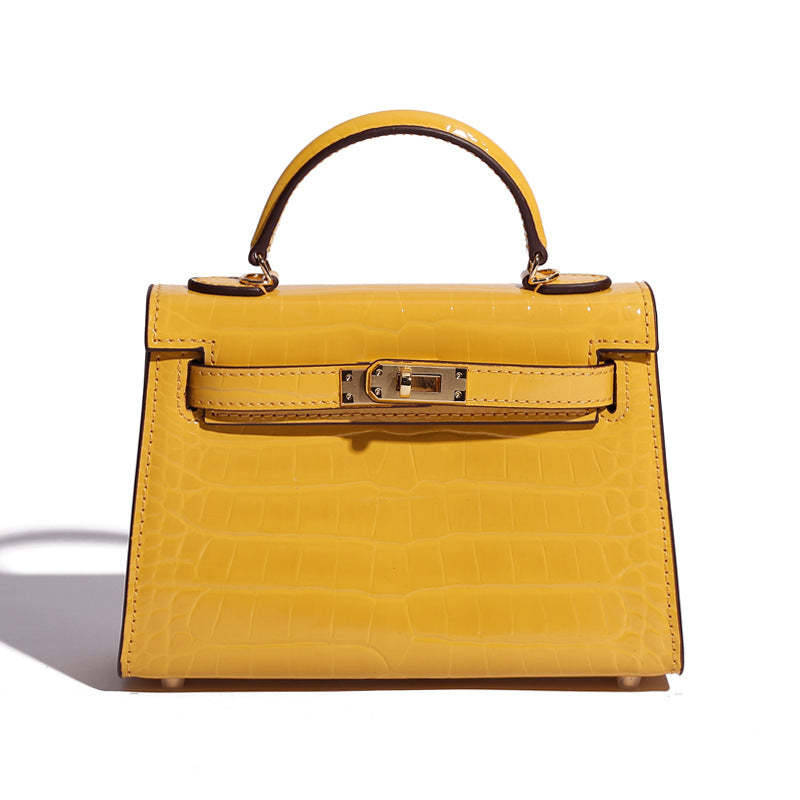 High-quality crocodile pattern Kelly bag second generation mini handbag  messenger Handbags | Mix Mix Style [Hot Seller]-Mix MIx Style