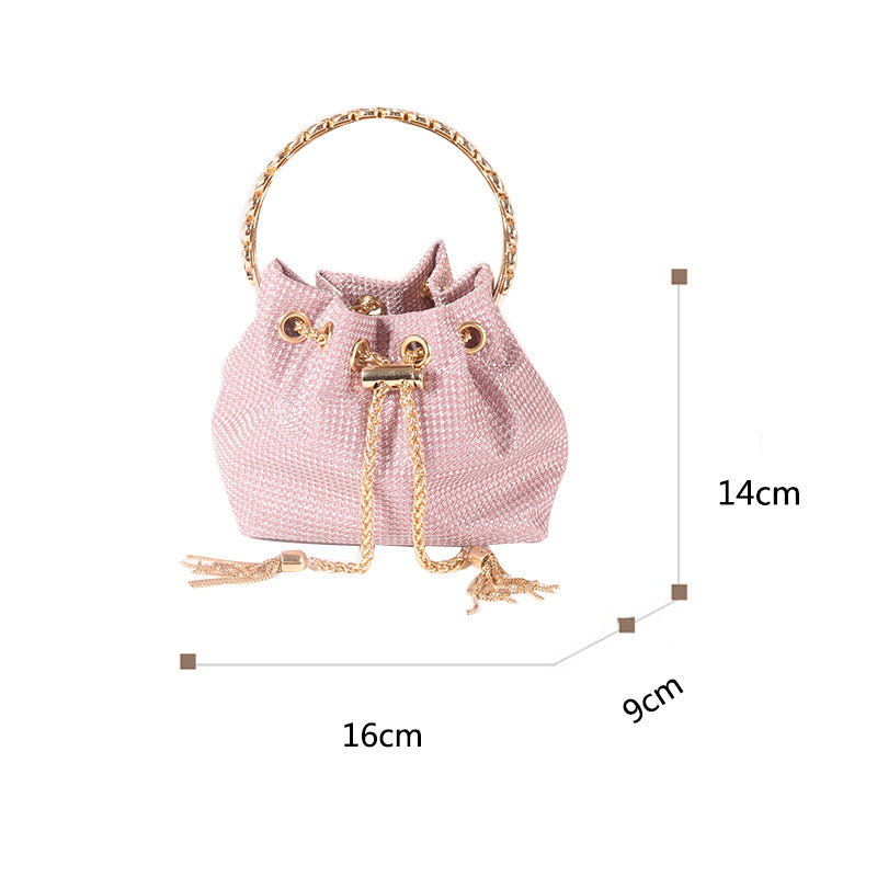 new handmade handbag evening bag single shoulder portable ladies rhinestone bag Handbags & Evening Bags | Mix Mix Style [Hot Seller]-Mix MIx Style