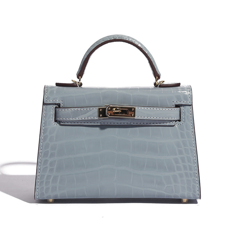 High-quality crocodile pattern Kelly bag second generation mini handbag  messenger Handbags | Mix Mix Style [Hot Seller]-Mix MIx Style