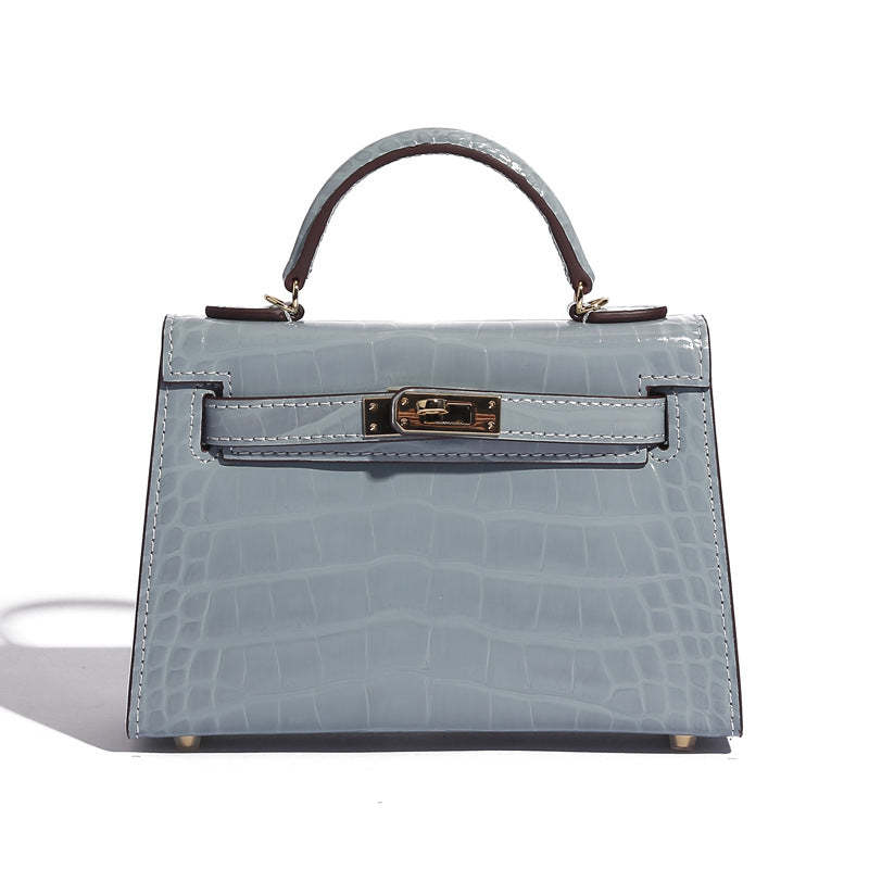 High-quality crocodile pattern Kelly bag second generation mini handbag  messenger Handbags | Mix Mix Style [Hot Seller]-Mix MIx Style