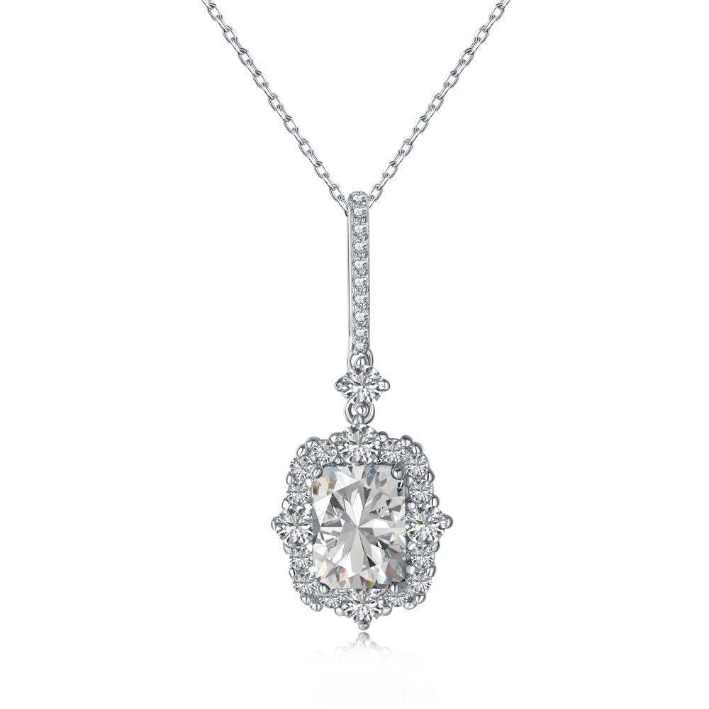 Colored treasure S925 sterling silver jewelry set high-end three-piece necklace ring earrings cross-border hot selling silver jewelry wholesale-Mix MIx Style