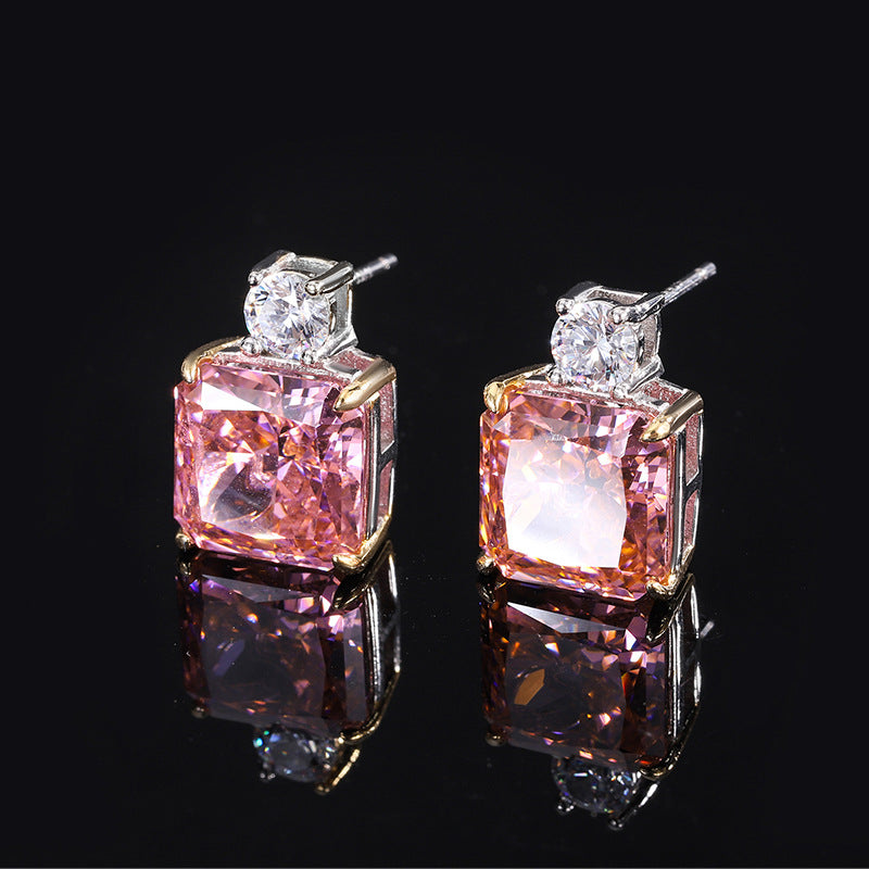 Moissanite Pink Diamond Soft Cushion Ring 18K Gold Plated Mix Mix Style [Hot Seller]-Mix MIx Style