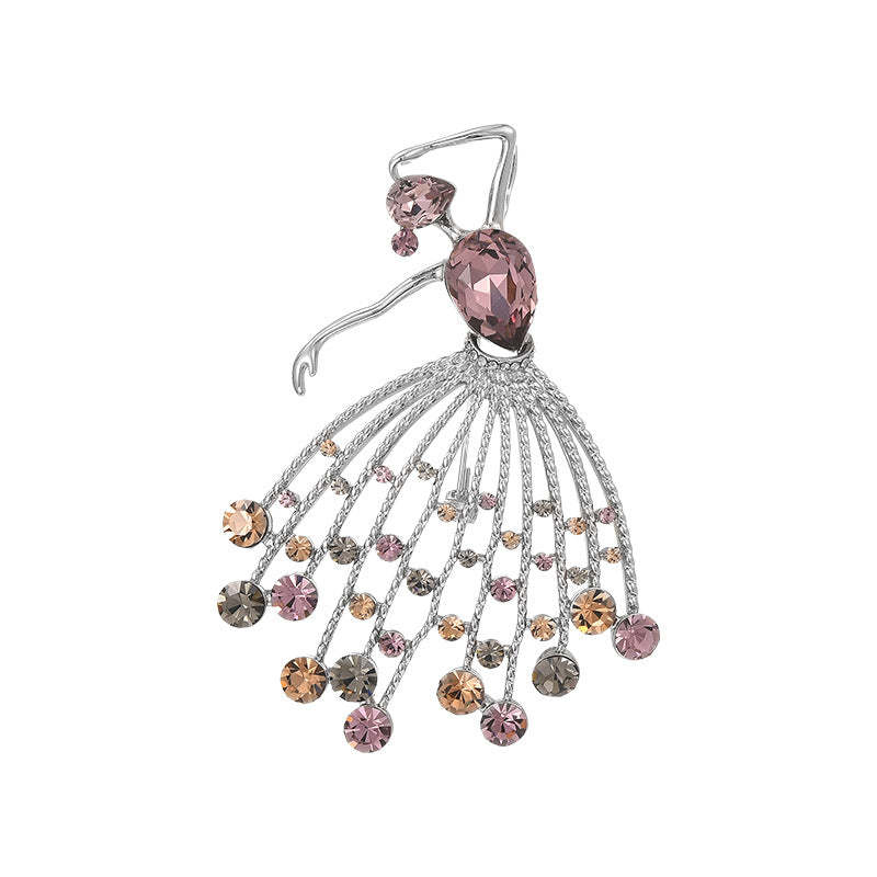 New design, elegant temperament, exquisite luxury, sweet and fresh dancer brooch, anti-exposure accessories, one piece dropshipping-Mix MIx Style