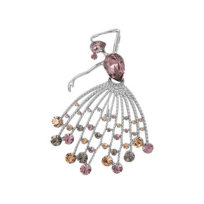 New design, elegant temperament, exquisite luxury, sweet and fresh dancer brooch, anti-exposure accessories, one piece dropshipping-Mix MIx Style