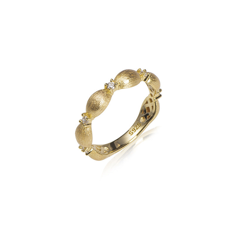 2024 new S925 silver brushed ring light luxury temperament fashion niche sterling silver ring wholesale-Mix MIx Style