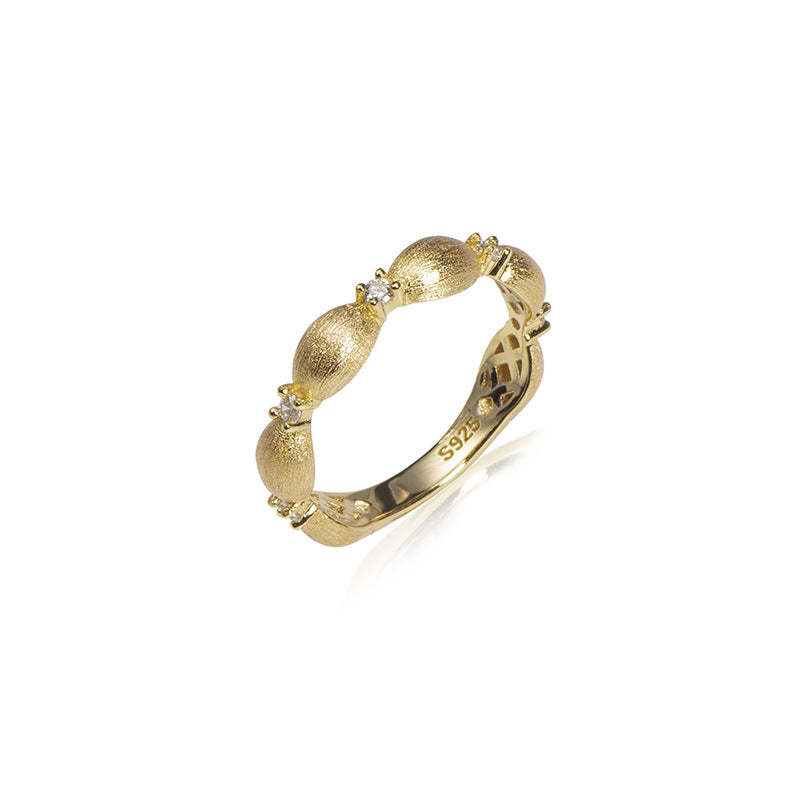 2024 new S925 silver brushed ring light luxury temperament fashion niche sterling silver ring wholesale-Mix MIx Style