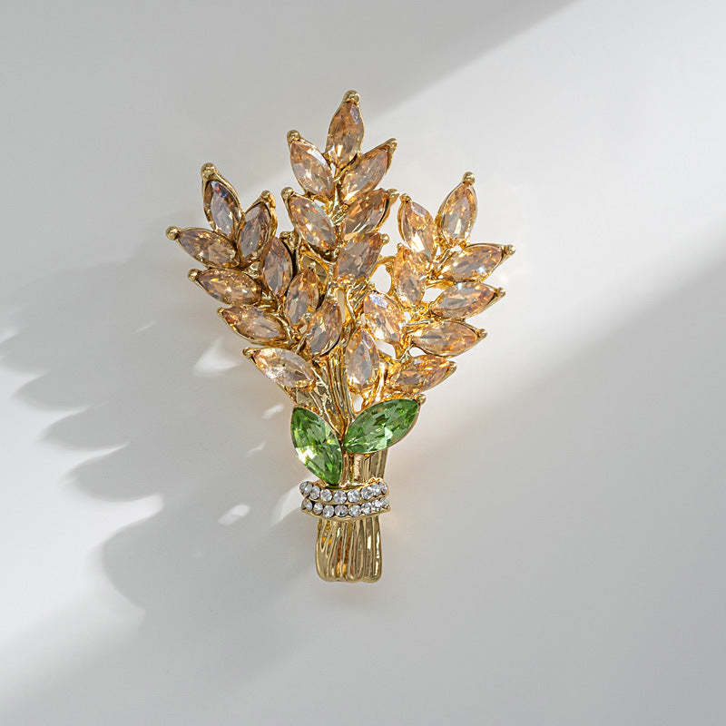 Xiliang Concubine Douyin live broadcast source lavender brooch purple crystal temperament accessories corsage gift pin-Mix MIx Style