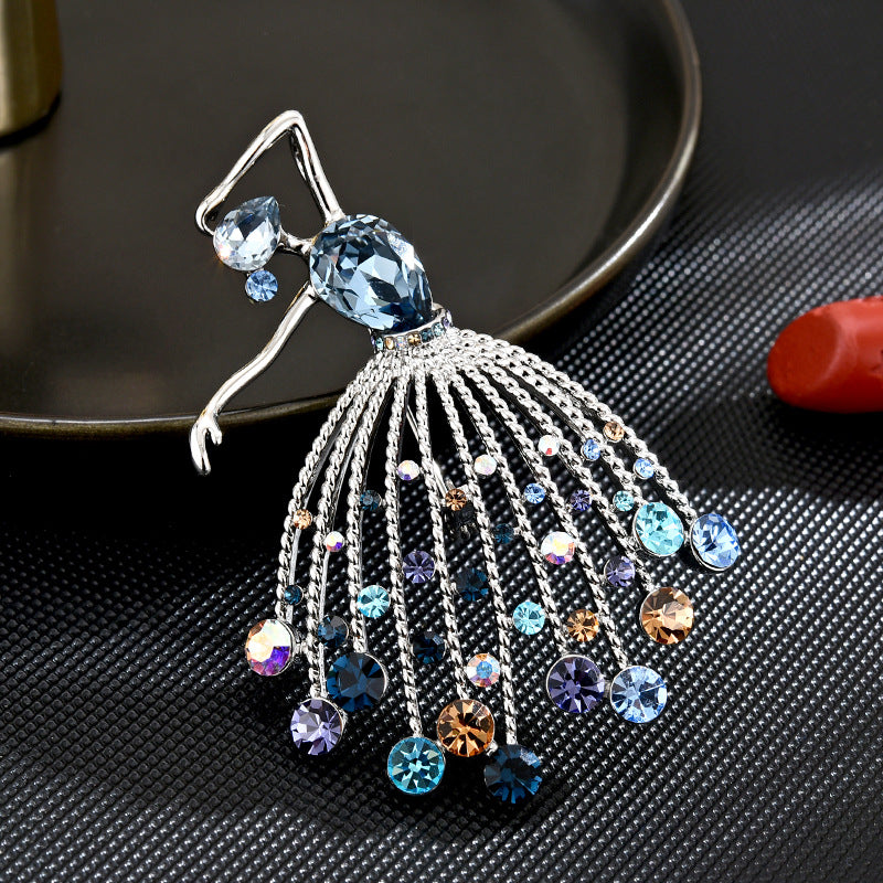 New design, elegant temperament, exquisite luxury, sweet and fresh dancer brooch, anti-exposure accessories, one piece dropshipping-Mix MIx Style