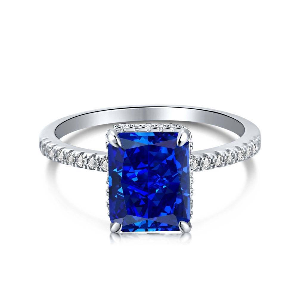 Moissanite Jewelry 18k White Gold Plated Moissanite Ring-Mix MIx Style