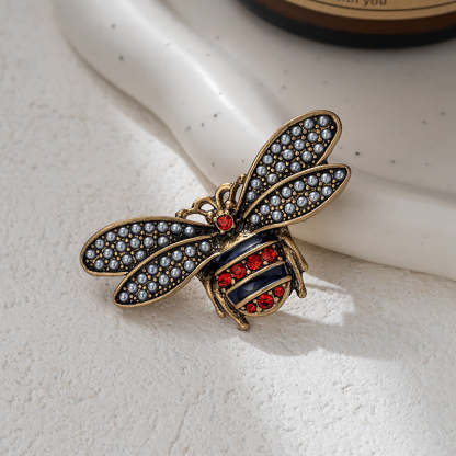 Retro little bee vintage brooch for women high-end personality old brooch niche atmosphere vintage accessories trend-Mix MIx Style